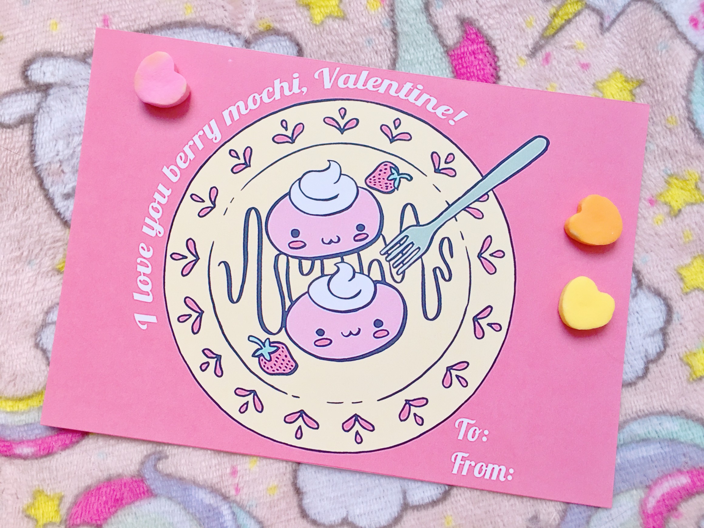 Pastel Pop Valentines: Berry Mochi
