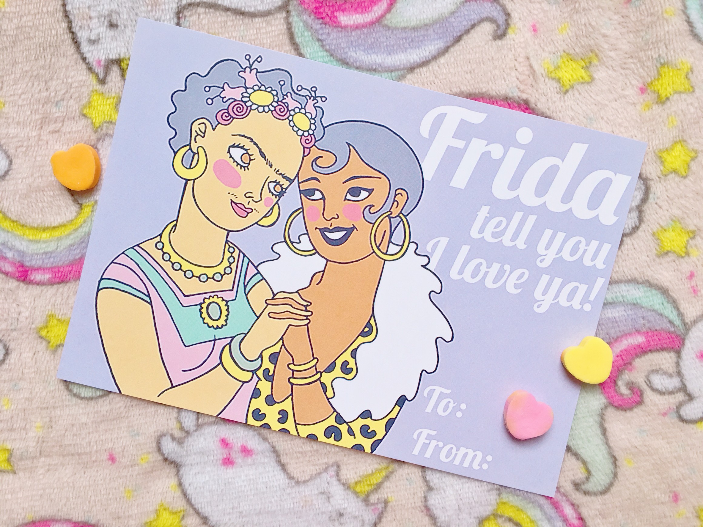 Pastel Pop Valentines: Frida