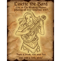 Lisette The Bard Live Poster Skyrim Art Print